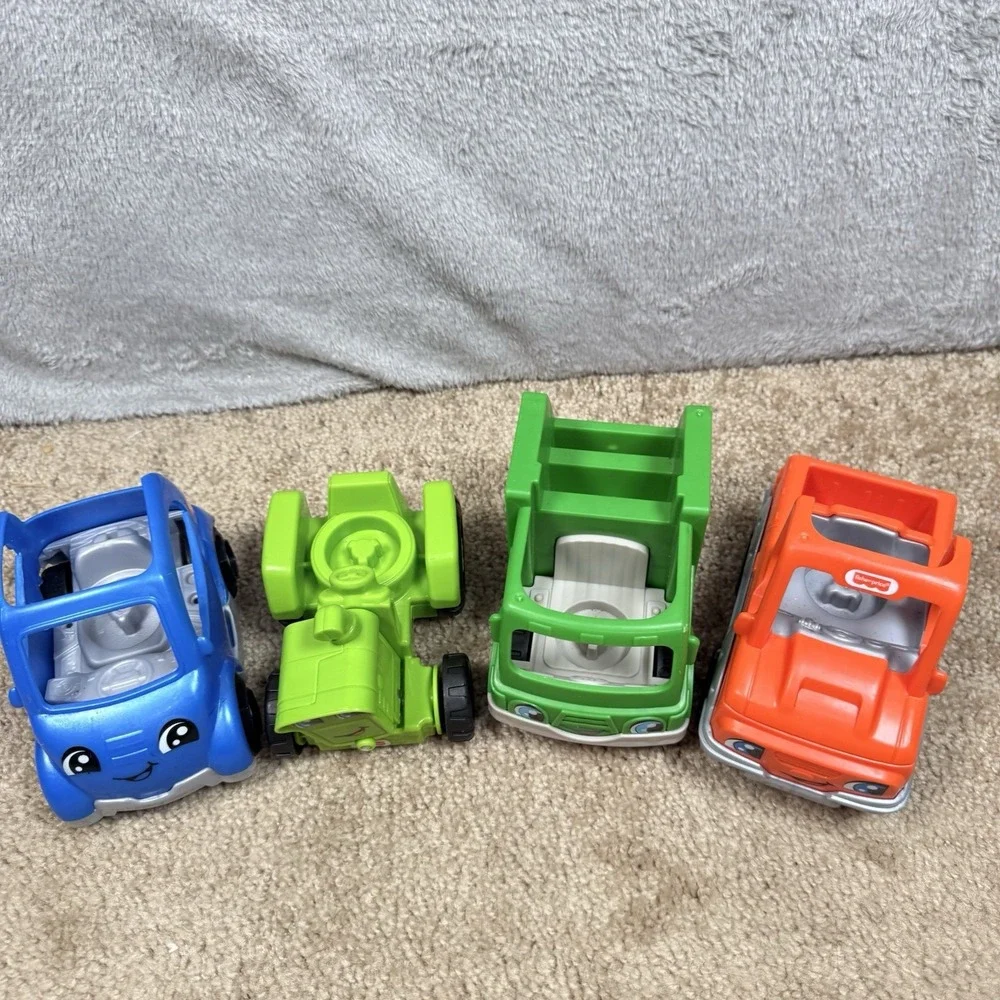 Fisher-Price Little People Community Helper Vehicle Lot 4 Tractor Truck HMX82